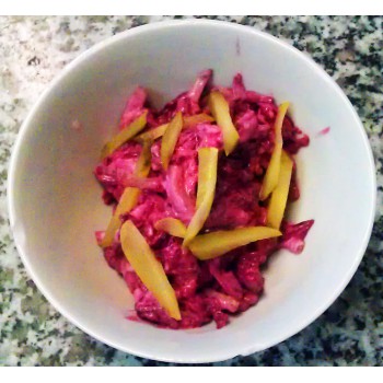 Свёкла с мар. огурчиком, яйцом, майонезом
